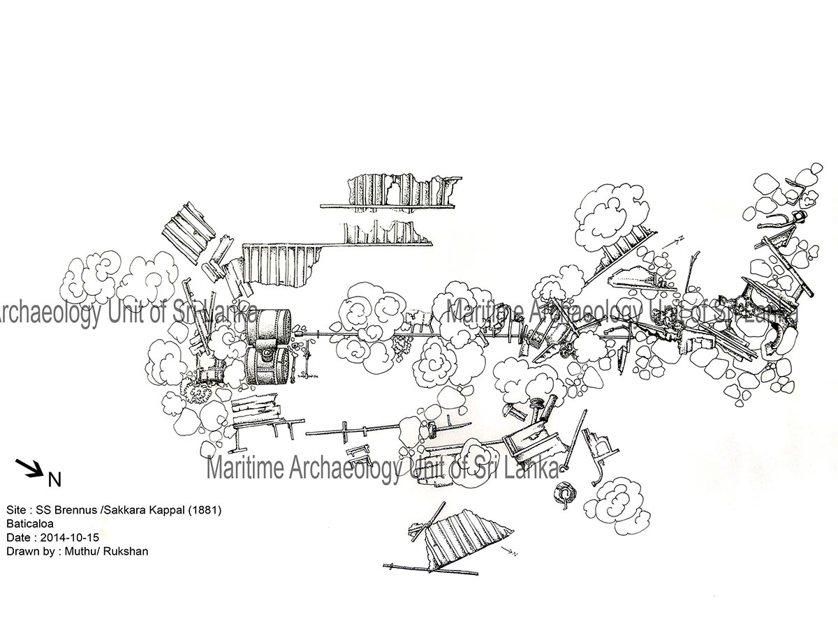 Site Plan of SS Brennus